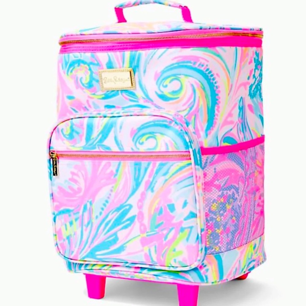 Lilly Pulitzer rolling cooler tote